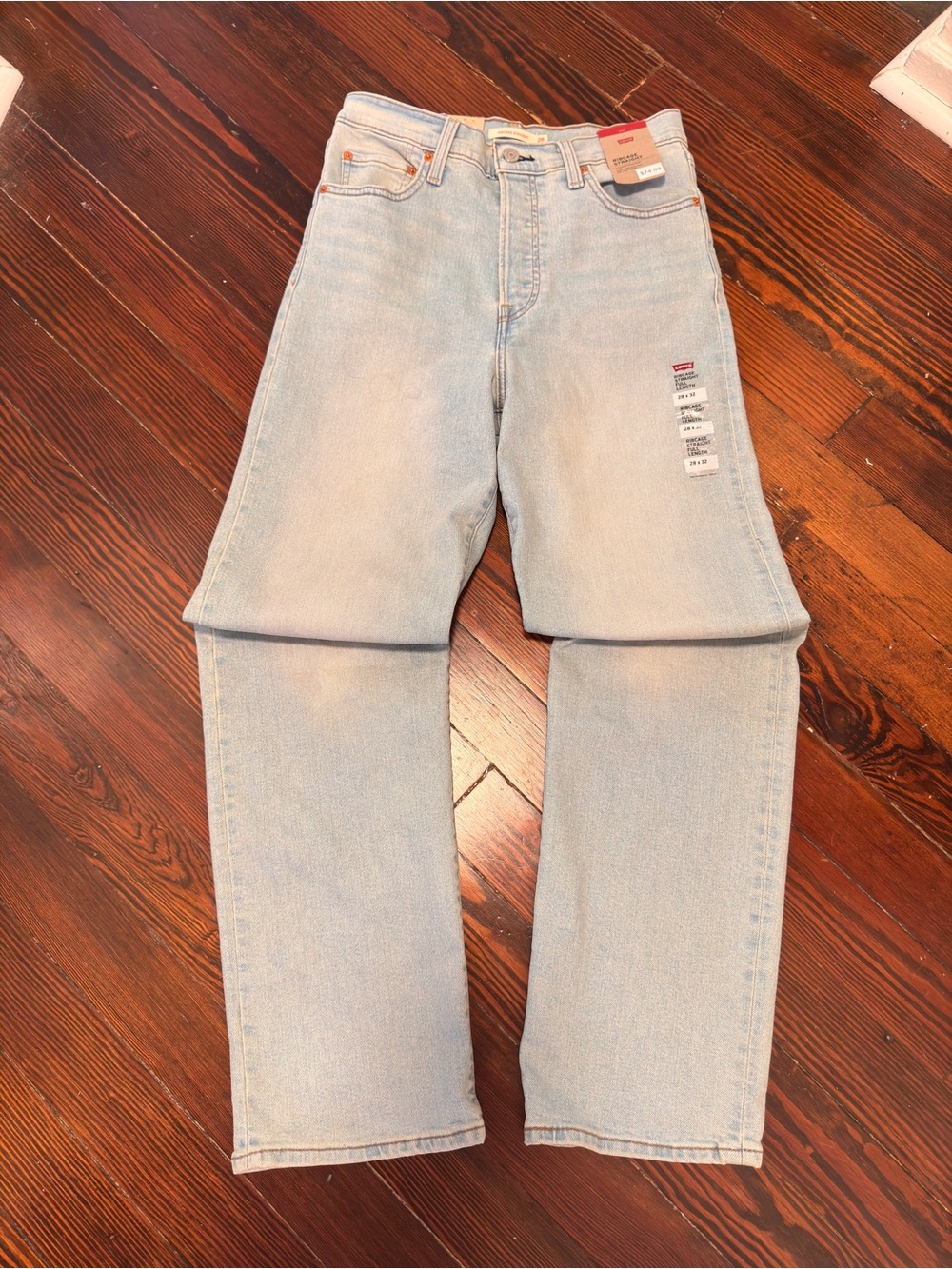 Levi’s Woman’s Ribcage High Rise Straight Leg Jeans 28X32 $75.00 NWT - Picture 4 of 11